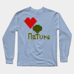 Love Nature Pixels Long Sleeve T-Shirt